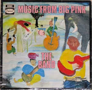 Image of Front Cover of LP - VG+/VG+ - THE BAND, Music From Big Pink (Capitol Records; T 2955, UK 1968, Laminated G&L Flipback Sleeve, Mono), Clean copy, Just a couple of spine pinches and ever so slightly off white rear sleeve, Sleeve feels crisp and robust, Clean and glossy disc. ,  - 3216085C