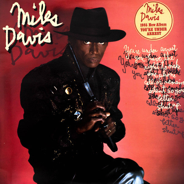 Image of Front Cover of LP - VG/VG - MILES DAVIS, You're Under Arrest (CBS Orange/Yellow; CBS 26447, Europe 1985, Gatefold, Inner, Stickered Sleeve), Hype Sticker, light marks, edge wear,  - 4146157S