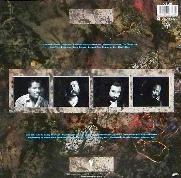 Image of Back Cover of 1844096S: LP - LAST EXIT, Iron Path (Venture; VE 38, UK 1988, Inner) Small tear on top right of inner.  VG/VG