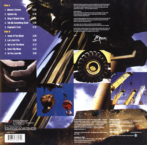 Image of Back Cover of 0825509E: LP - MACEO PARKER, Funkoverload (ESC; ESC 03657-1, Germany 1998)   VG/VG