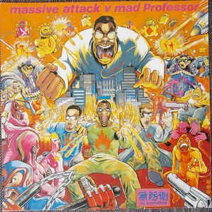 Image of Front Cover of LP - G/G+ - MASSIVE ATTACK VS. MAD PROFESSOR, No Protection (Wild Bunch Records; WBRLP 3, UK 1995), Strong G+, light marks only. Sleeve intact but has creasing & edgewear.,  - 3626007E