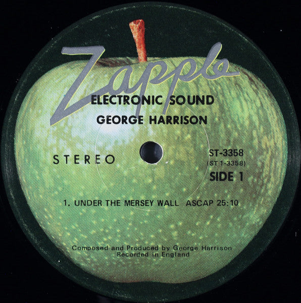 Image of Label Cover of 2644157S: LP - GEORGE HARRISON, Electronic Sound (Zapple; ST3358, US 1969, Inner, Scranton Pressing, The Beatles, Experimental) Edge and ring wear. Price sticker residue. A few splits but cover is intact.  G+/VG