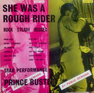 Image of Front Cover of LP - VG/G+ - PRINCE BUSTER, She Was A Rough Rider (Blue Beat; BBLP 820, UK 1969, Laminated Front Sleeve), Marks and scuffs, plays through ok and retains a lot of sheen. Light wear on sleeve.,  - 1345112S