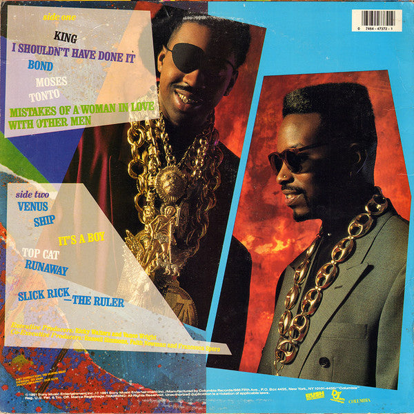 Image of Back Cover of LP - VG/VG - SLICK RICK, The Ruler's Back (Def Jam; C 47372, US 1991, Picture Sleeve), Strong VG all round. Sleeve has only minor wear, disc has only minor hairlines.,  - 3526121E