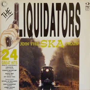 Image of Front Cover of 5114486C: 2xLP - VARIOUS ARTISTS, Liquidators Join The Ska Train 24 Great hits (Connoisseur; VSOPLP136, UK 1989, Gatefold)   VG+/VG