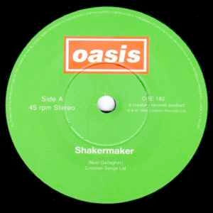 Image of Label Cover of 7" - VG+/VG+ - OASIS, Shakermaker / D'yer Wanna Be A Spaceman? (Creation Records; CRE 182, UK 1994, Picture Sleeve), Nice clean copy with very minor wear. ,  - 4056081S