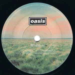 Image of Label Cover of 7" - VG/VG+ - OASIS, Whatever (Creation Records; CRE 195, UK 1994, Fold Over Sleeve With Hype Stickered Poly Outer, Numbered, Limited Edition), No. 10086. Very small, silent pressing flaw. Light wear to sleeve.,  - 2116363C