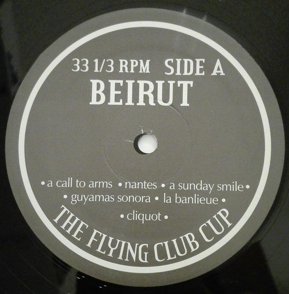 Image of Label Cover of LP - EX/VG+ - BEIRUT, The Flying Club Cup (4AD; BING-055, US 2007), ,  - 4026043E