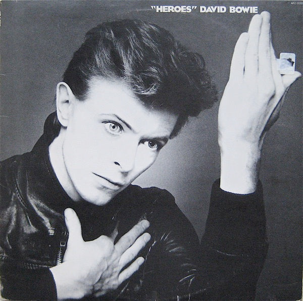 Image of Front Cover of 3544184S: LP - DAVID BOWIE, Heroes (RCA Black; AFL1-2522, US 1977, Inner) Edge wear and cut-out(notched) sleeve. Inner has some tears and a bit of tape near one edge.  VG/VG