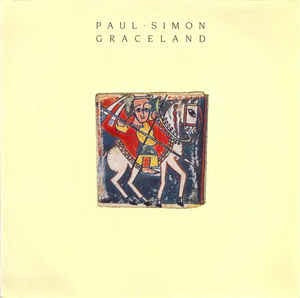 Image of Front Cover of 3945029S: LP - PAUL SIMON, Graceland (Warner Bros. Records; 925 447-1, Europe 1986, Embossed Sleeve, Inner, WX52 At Bottom Of Labels) Edge Wear  VG/VG+