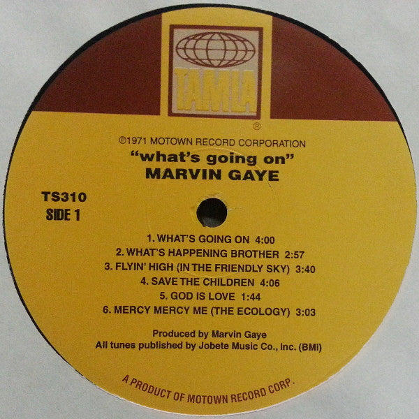 Image of Label Cover of LP - VG/EX - MARVIN GAYE, What's Going On (Tamla; TS310, US 1990s Reissue, Gatefold), Corner Bump,  - 2826177E