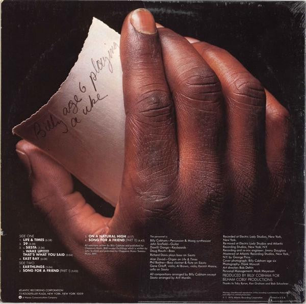 Image of Back Cover of LP - G+/VG+ - BILLY COBHAM, Life & Times (Atlantic; SD 18166, US 1976, Company Inner), Cut-out (Notched). Small tear to sleeve opening.,  - 3016020C