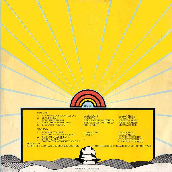 Image of Back Cover of LP - G+/G+ - DENNIS ALCAPONE, Guns Don't Argue (Trojan Records; TBL 187, UK 1971, Laminated Front Sleeve, Mono), Lots of light lines, plays very nice above grade. Quite a bit of wear on sleeve, still looks fine. Conservative grading.,  - 2816231C