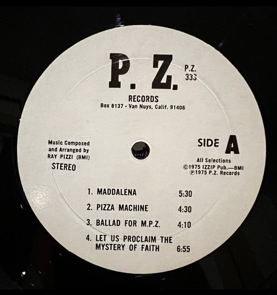 Image of Label Cover of 4644122S: LP - RAY PIZZI, Appassionato (P.Z.; 333, US 1975)   VG+/VG+