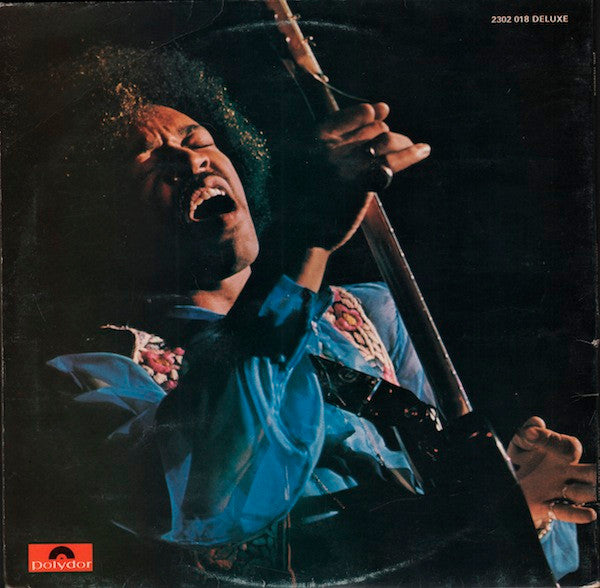 Image of Back Cover of 4624127E: LP - JIMI HENDRIX, In the West (Polydor; 2302018, UK 1972, Gatefold) Limited Edition Box Set Stamped in Gold on Rear Sleeve  EX/EX