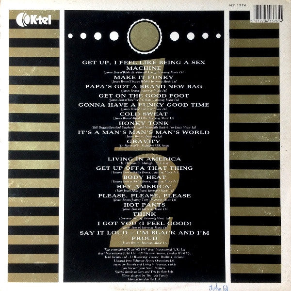 Image of Back Cover of LP - VG+/VG - JAMES BROWN, The Best of  James Brown (K-Tel; NE 1376, UK 1987, Gatefold), ,  - 1826012E