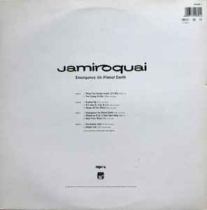 Image of Back Cover of 2xLP - VG/G+ - JAMIROQUAI, Emergency On Planet Earth (Sony Soho Square; 474069 1, UK 1993, Gatefold, 2 Inners), Discs have some light marks/scuffs but nothing serious. Sleeve is a strong VG!,  - 2816098C