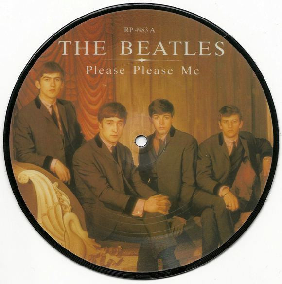 Image of Front Cover of 2154034S: 7" - THE BEATLES, Please Please Me / Ask mw Why (Parlophone; RP4983, UK 1983, Clear Plastic Sleeve, 30th Anniversary Picture Disc)   /VG