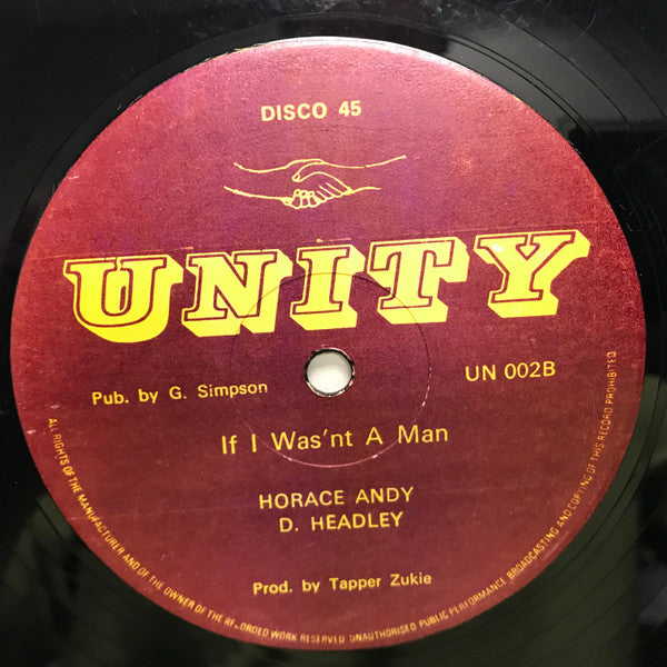Image of Back Cover of 12" - VG/VG+ - HORACE ANDY, This Must Be Hell / If I Wasn't A Man (Unity; UN002, UK 1979, Take Five Riddim, Nice Moodie Roots), ,  - 3826348E