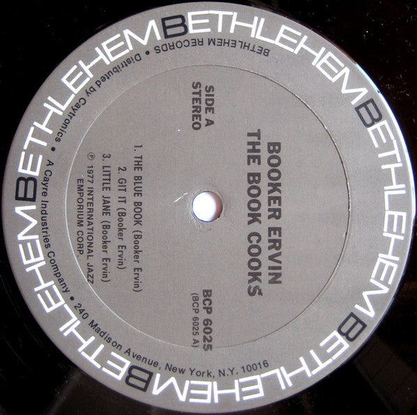 Image of Label Cover of LP - VG/VG - BOOKER ERVIN, The Book Cooks (Bethlehem Records; BCP-6025, US 1977 Reissue), ,  - 3126285E