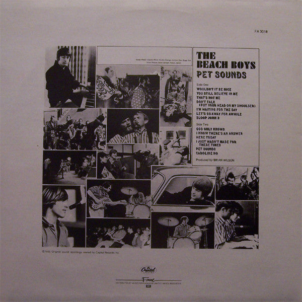 Image of Back Cover of LP - VG/VG+ - THE BEACH BOYS, Pet Sounds (Capitol Fame; FA 3018, UK 1983 Reissue, Duophonic Fame reissue), ,  - 3626018E