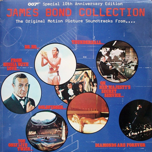 Image of Front Cover of 4924417E: 2xLP - JOHN BARRY, MONTY NORMAN..., James Bond Collection (UA; UAD 60027/28, UK 1972, Laminated Gatefold Sleeve, Stapled In Booklet)   VG+/VG