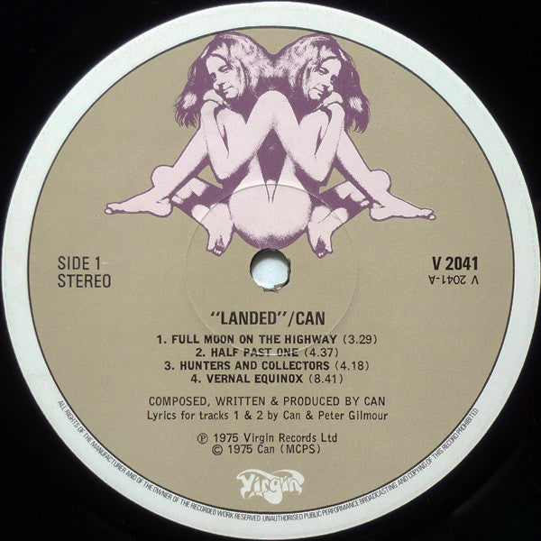 Image of Label Cover of LP - VG+/EX - CAN, Landed (Virgin; V2041, UK 1975, Laminated Sleeve), Laminate Slightly Lifting Down Spine Otherwise Lovely Copy, Company Inner,  - 2526213E