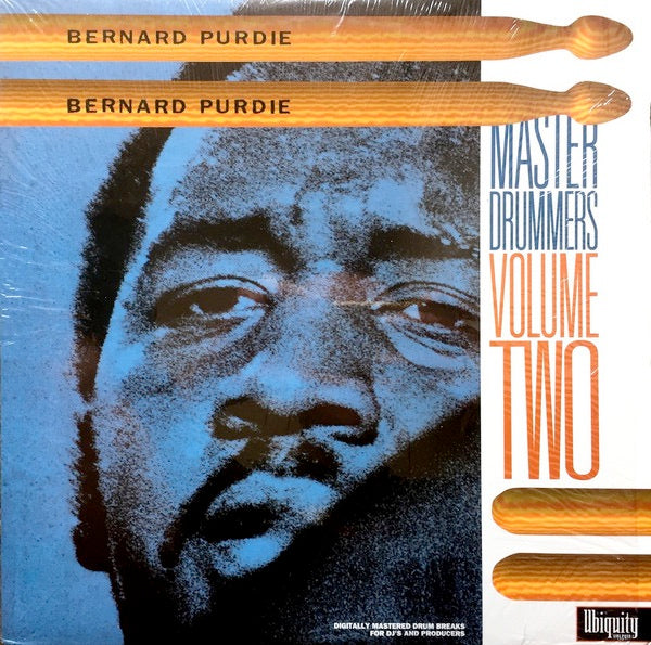 Image of Front Cover of LP - VG/VG - BERNARD PURDIE, Master Drummers Volume Two (Ubiquity; URLP 010, US 1996), Solid VG throughout.,  - 3616443C