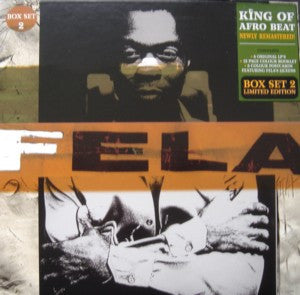 Image of Front Cover of 6xLP - VG/VG+ - FELA ANIKULAPO KUTI, Box Set 2 (Barclay; 547 136-1, France 1999, Box Set, Booklet & Insert, 6 Postcards, Limited Edition), 2-3 minimal hairlines across all 6 discs. All in opened shrinkwrap apart from Expensive Shit LP. Missing postcards, includes booklet. Box has light storage wear but looks good. No. 4829,  - 2426097E