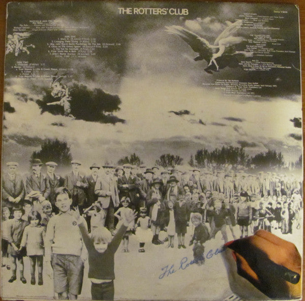 Image of Back Cover of 5224010E: LP - HATFIELD AND THE NORTH, The Rotters Club (Virgin Pink With Drawing; V2030, UK 1976 Reissue)   VG+/VG