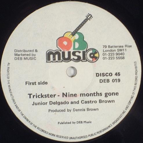 Image of Front Cover of 12" - /VG - JUNIOR DELGADO / CARLTON & THE SHOES, Trickster / Better Days (DEB; DEB019, UK 1978, Card Sleeve), Some light marks, does not affect play.,  - 3926053E