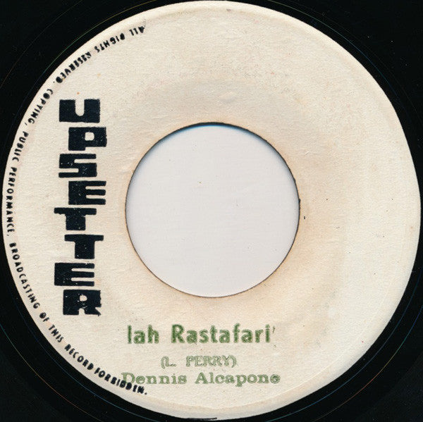 Image of Back Cover of 3953044S: 7" - DENNIS ALCAPONE, Africa Stand / Jah Rastafari (Upsetter; none, Jamaica )   /VG