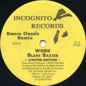 Image of Back Cover of 12" - /VG+ - BLAKE BAXTER, When We Used To Play (Incognito; IR005, US 1989, Plain Sleeve), ,  - 1746240S