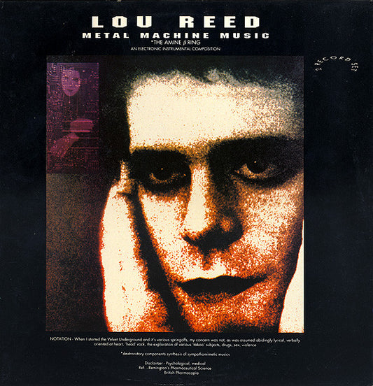 Image of Front Cover of 4224496E: 2xLP - LOU REED, Metal Machine Music (RCA; PIPDL023, UK 1991 Reissue, Single Sleeve)   VG/VG+