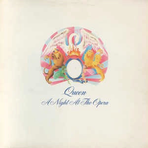 Image of Front Cover of LP - G+/VG - QUEEN, A Night at the Opera (EMI; EMTC 103, UK 1975, Embossed Gatefold Sleeve, Inner With 3 Cut Corners, YAX 5063/4-2 & "BLAIRS" In Run Off, First Pressing), Sticker Damage To Sleeve, Edge Damage, Sleeve Dirty,  - 3426097E