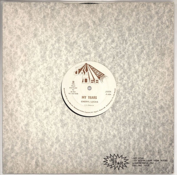 Image of Front Cover of 12" - /VG - CHERYL LUCAS, My Tears / You Shook Up My World (Jay Dee; JD004, UK 1980s), ,  - 2716292C