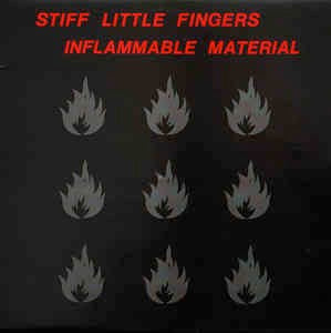 Image of Front Cover of LP - G+/F - STIFF LITTLE FINGERS, Inflammable Material (Rough Trade; ROUGH 1, UK 1979, Inner, Copyright Control On Labels - First Pressing), Disc covered in hairlines and surface marks, Nothing feelable, Sleeve a bit rough around the edges, Inner split at bottom, Filler copy,  - 3316073C
