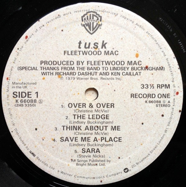 Image of Label Cover of 2xLP - VG/VG - FLEETWOOD MAC, Tusk (Warner Bros. Records; K66088 , UK 1979, Embossed Sleeve, 4 Inners, STEREO Below Record Indicator), ,  - 4326186E
