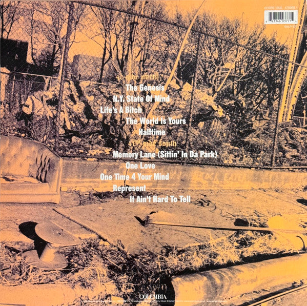 Image of Back Cover of LP - VG+/VG+ - NAS, Illmatic (Simply Vinyl; SVLP377, UK 2004 Reissue, Insert, 180 Gram Vinyl), ,  - 0616353C