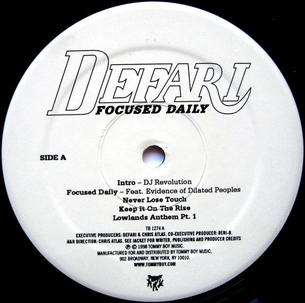 Image of Label Cover of 2xLP - VG/VG - DEFARI, Focused Daily (Tommy Boy; TB 1274, US 1999), Light hairlines. WOL.,  - 4226345E