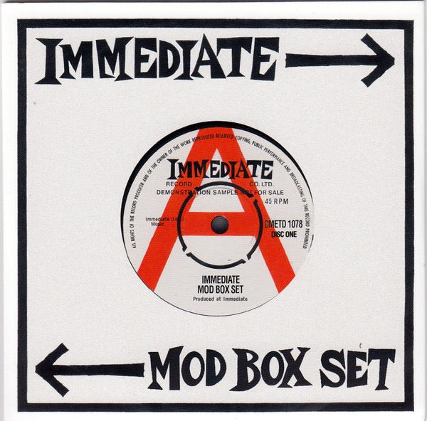 Image of Label Cover of 3xCD - VG+/VG+ - VARIOUS, Immediate Mod Box Set (Castle Music; CMETD 1078, UK 2005, Box Set, Booklet, Sanctuary Records/www.vdcgroup.com), ,  - 0416456C