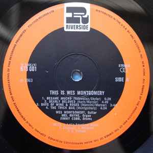 Image of Label Cover of LP - VG/VG - WES MONTGOMERY, This Is Wes Montgomery (Riverside; 673 001, UK 1960s Reissue, Laminated Sleeve), Light marks, edge wear,  - 4146168S