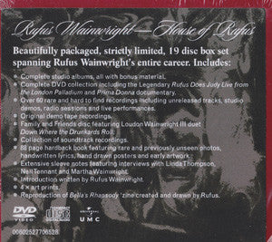 Image of Label Cover of 19xCD - EX/EX - RUFUS WAINWRIGHT, House Of Rufus (UMC; BOO4VRWR1S, UK 2012, Box Set, Booklet, 4 Prints, 13CD. 6DVD), Sealed copy,  - 2636011E