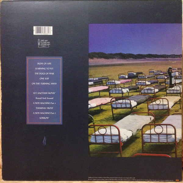 Image of Back Cover of 1315345C: LP - PINK FLOYD, A Momentary Lapse of Reason (EMI; EMD 1003, UK 1987, Gatefold, Inner) Light marks and a little fogged, Sleeve has wear to edges  VG/G+