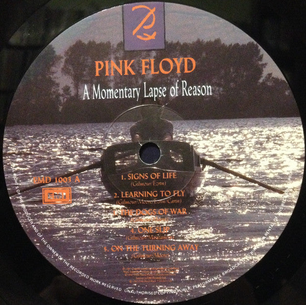 Image of Label Cover of 1315345C: LP - PINK FLOYD, A Momentary Lapse of Reason (EMI; EMD 1003, UK 1987, Gatefold, Inner) Light marks and a little fogged, Sleeve has wear to edges  VG/G+