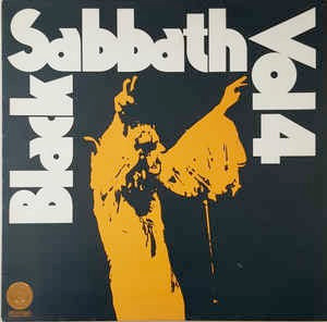 Image of Front Cover of LP - G/VG - BLACK SABBATH, Black Sabbath Vol 4 (Vertigo Spiral - No 'Made In England'; 6360 071, UK 1972, Gatefold With Glued-In Insert, Vertigo Swirl Poly-Lined Inner, First Press With The 1/3 On Label Between The E/B Of Side B), Strong VG. Feelable scratch on A side run in only. A couple light hairlines. Black paint on sleeve over discolouration. Large tear on back of sleeve held together by tape. Creasing and edge wear. Booklet intact. ,  - 3646451S