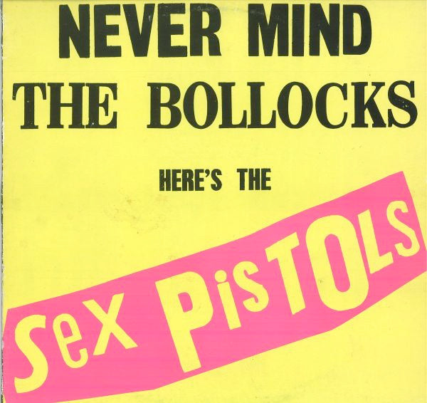 Image of Front Cover of LP - VG/VG - SEX PISTOLS, Never Mind the Bollocks (Virgin Blue & White; V2086, UK 1977, 12 Titles on Rear.), Edgewear, creases. Many light hairlines.,  - 2726008E