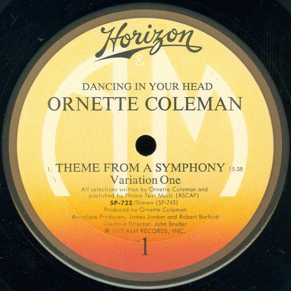 Image of Label Cover of LP - VG/VG - ORNETTE COLEMAN, Dancing In Your Head (Horizon; SP-722, US 1977, Gatefold), Shelf wear to sleeve. Faded spine. Disc has only light marks.,  - 2416051C