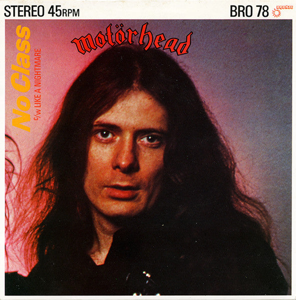 Image of Front Cover of 0556153S: 7" - MOTORHEAD, No Class / Like A Nightmare (Bronze; BRO78, UK 1979, Fast Eddie Picture Sleeve) Light hairlines. Ring and edge wear.   VG/VG