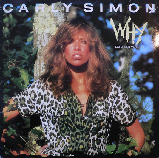 Image of Front Cover of 12" - G+/G+ - CARLY SIMON, Why (Extended Version) (WEA (Rainbow); K 79300T, UK 1982, Picture Sleeve), Light marks. Plays well. Heavy wear to spine & ringwear on sleeve.,  - 2246145S